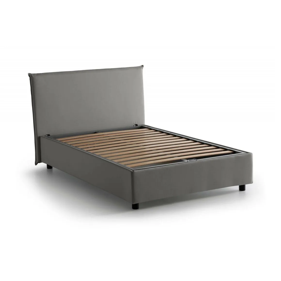 Letto piazza e mezza Anissa, adatto per materasso Cm 120x200, Grigio
