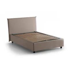 Letto piazza e mezza Anissa, adatto per materasso Cm 120x200, Tortora