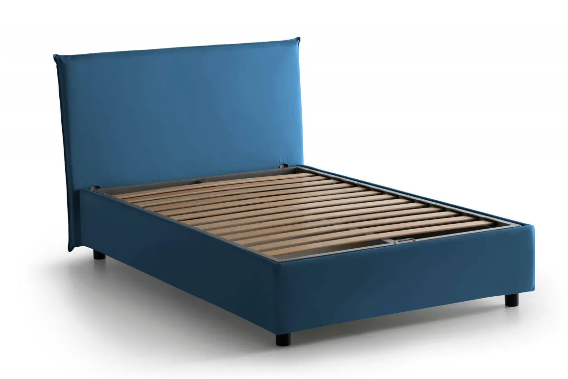 Letti Piazza E Mezza|Letti Contenitore > Dmora Letto piazza e mezza Anyta, adatto per materasso Cm 120x190, Grigio