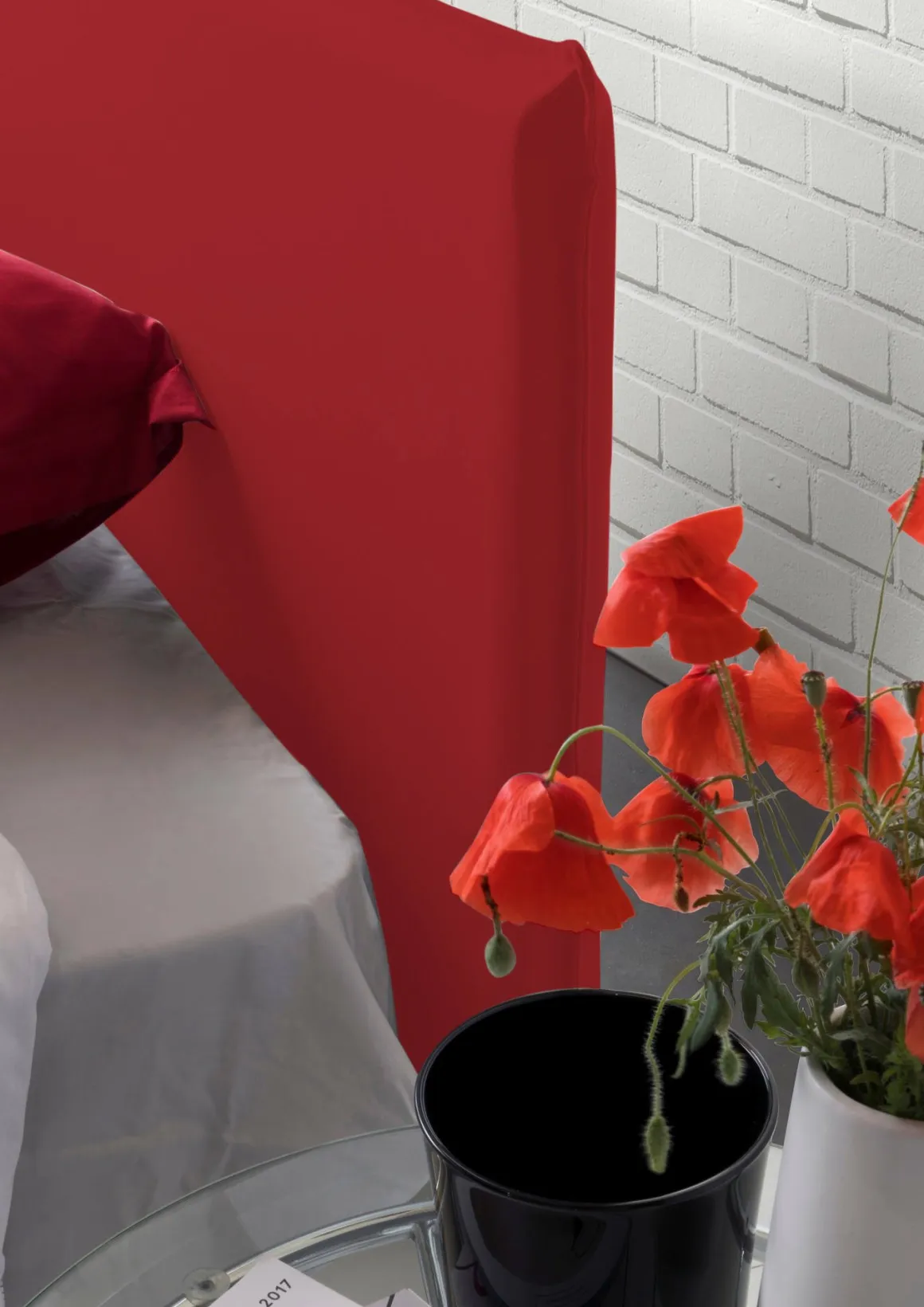 Letto piazza e mezza Anyta, adatto per materasso Cm 120x190, Rosso