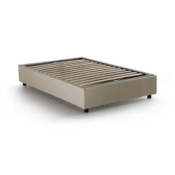 Letto piazza e mezza Ariba, adatto per materasso Cm 120x190, Beige