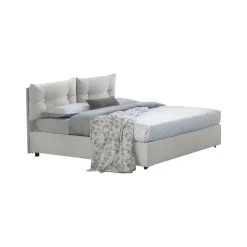 Letti Piazza E Mezza|Letti Contenitore > Dmora Letto piazza e mezza Arieta, con materasso Cm 120x190 incluso, Grigio