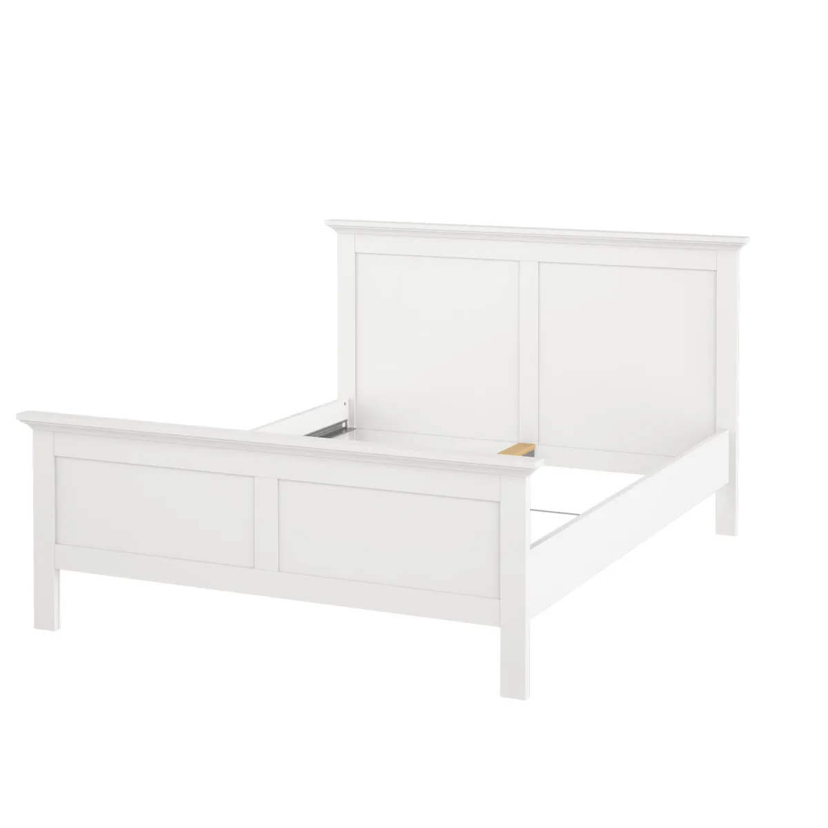 Letti Piazza E Mezza|Letti Piazza E Mezza > Dmora Letto piazza e mezza Armungia, 172x213 h110 cm, Bianco