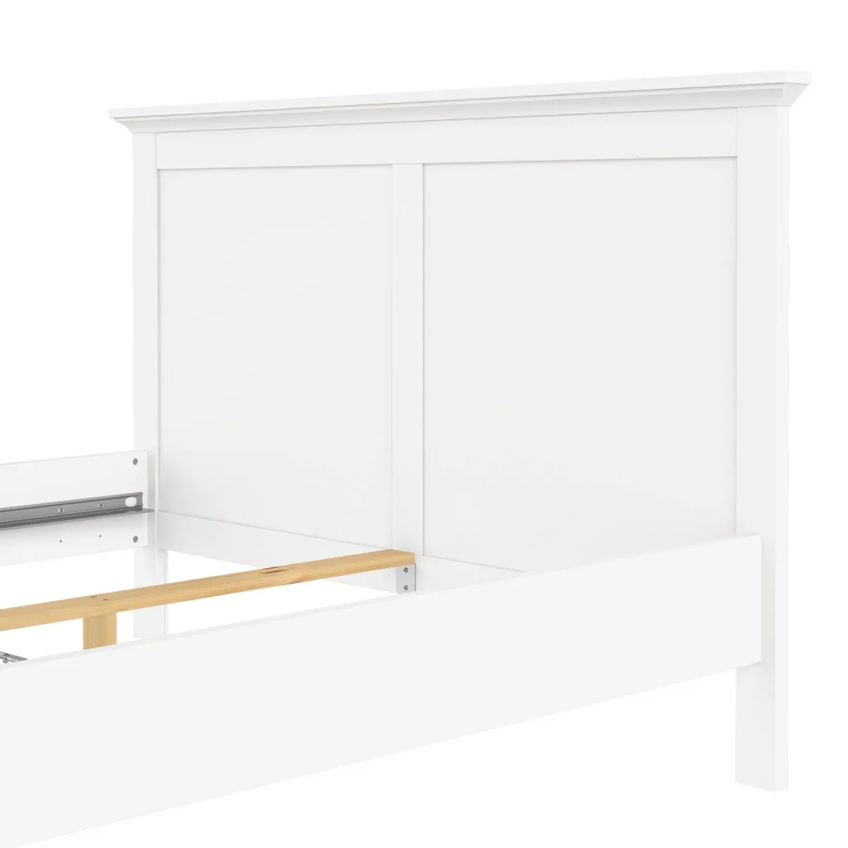 Letti Piazza E Mezza|Letti Piazza E Mezza > Dmora Letto piazza e mezza Armungia, 172x213 h110 cm, Bianco