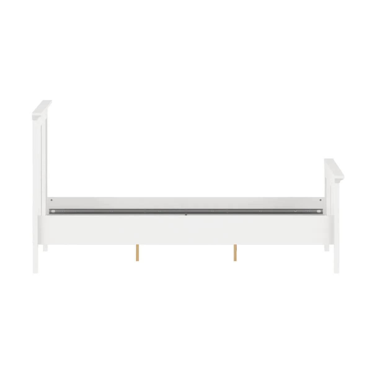 Letti Piazza E Mezza|Letti Piazza E Mezza > Dmora Letto piazza e mezza Armungia, 172x213 h110 cm, Bianco