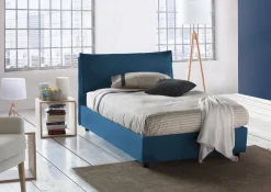 Letto piazza e mezza Arnaldo, adatto per materasso Cm 120x200, Blu