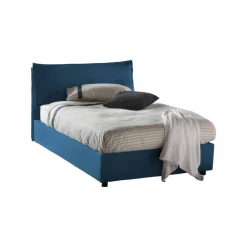 Letto piazza e mezza Arnaldo, adatto per materasso Cm 120x200, Blu