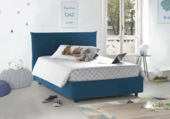 Letti Piazza E Mezza|Letti Contenitore > Dmora Letto piazza e mezza Arpaise, con materasso Cm 120x190 incluso, Grigio