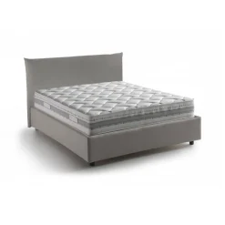 Letto piazza e mezza Arpaise, con materasso Cm 120x190 incluso, Tortora
