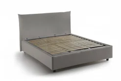 Letto piazza e mezza Arpaise, con materasso Cm 120x190 incluso, Tortora