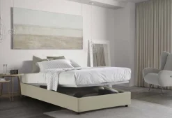 Letti Piazza E Mezza|Letti Contenitore > Dmora Letto piazza e mezza Asid, adatto per materasso Cm 120x190, Beige