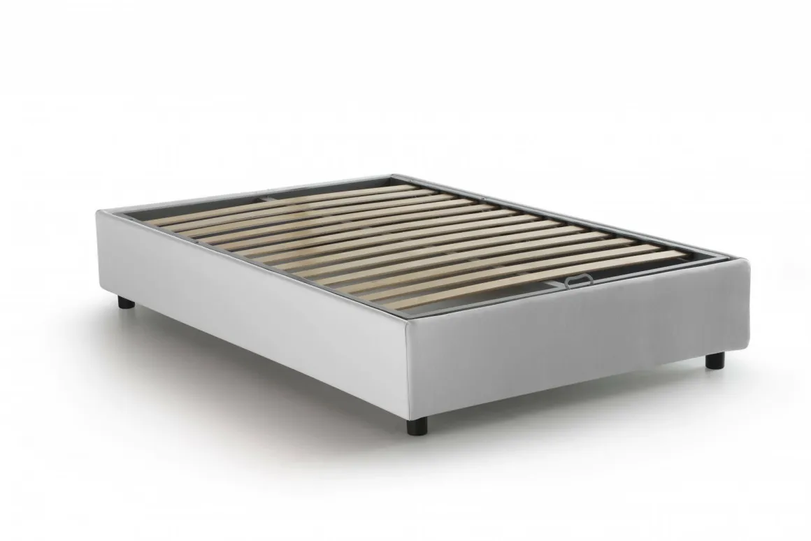 Letto piazza e mezza Asid, adatto per materasso Cm 120x190, Bianco