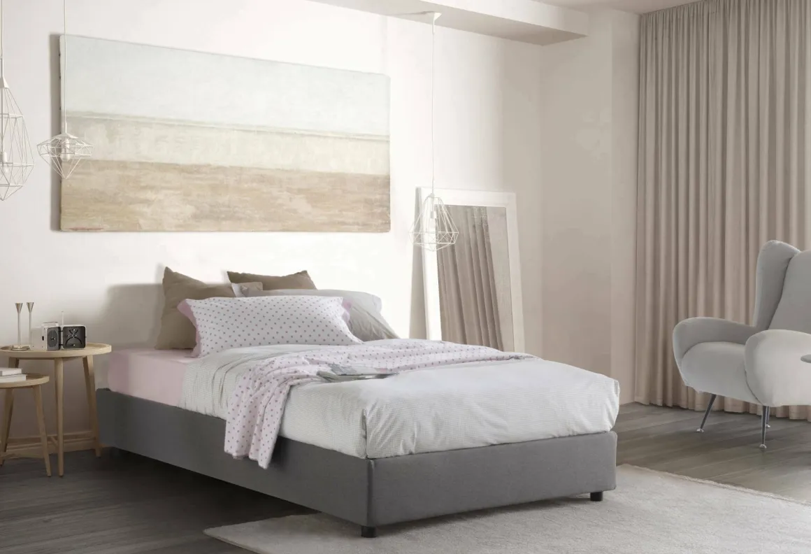 Letti Piazza E Mezza|Letti Contenitore > Dmora Letto piazza e mezza Asid, adatto per materasso Cm 120x190, Rosso