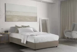 Letto piazza e mezza Asid, adatto per materasso Cm 120x190, Tortora