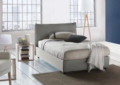 Letti Piazza E Mezza|Letti Contenitore > Dmora Letto piazza e mezza Attinia, con materasso Cm 120x190 incluso, Rosso
