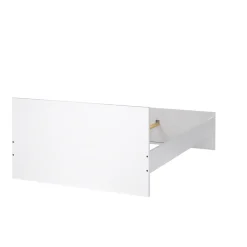 Letto piazza e mezza Bora, 146x207 h80 cm, Bianco