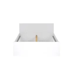 Letto piazza e mezza Bora, 146x207 h80 cm, Bianco
