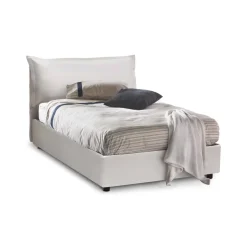 Letti Piazza E Mezza|Letti Contenitore > Dmora Letto piazza e mezza Cistus, con materasso Cm 120x190 incluso, Bianco