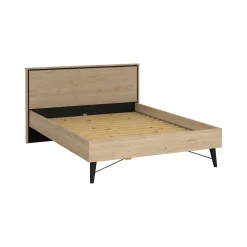 Letto piazza e mezza Elida, 206x153 h91 cm, Rovere