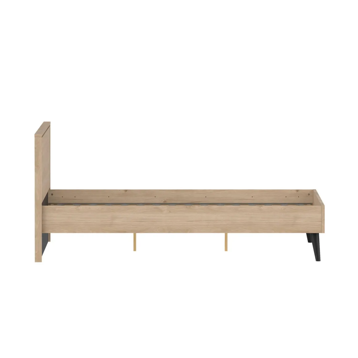 Letto piazza e mezza Elida, 206x153 h91 cm, Rovere