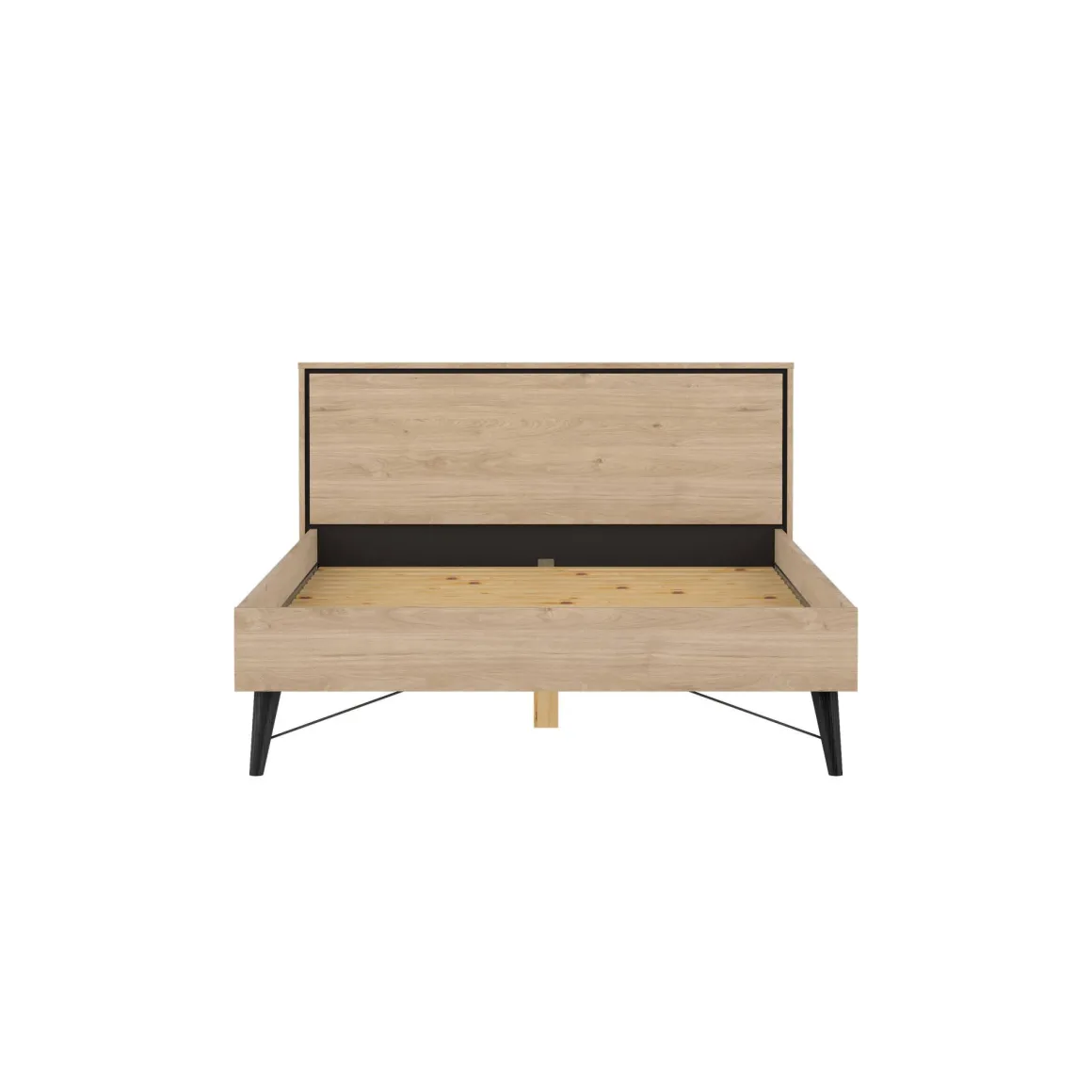 Letto piazza e mezza Elida, 206x153 h91 cm, Rovere