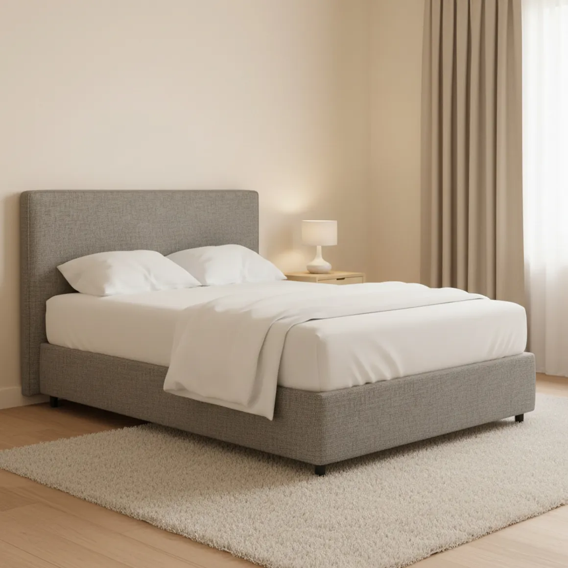 Letti Piazza E Mezza|Letti Piazza E Mezza > Dmora Letto Piazza e Mezza Sfoderabile Contenitore, Dimensione Materasso 120x200 cm - Concesio Grigio Cenere