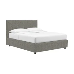 Letto Piazza e Mezza Grigio Cenere Sfoderabile Contenitore, Dimensione Materasso 120x200 cm - Noceto