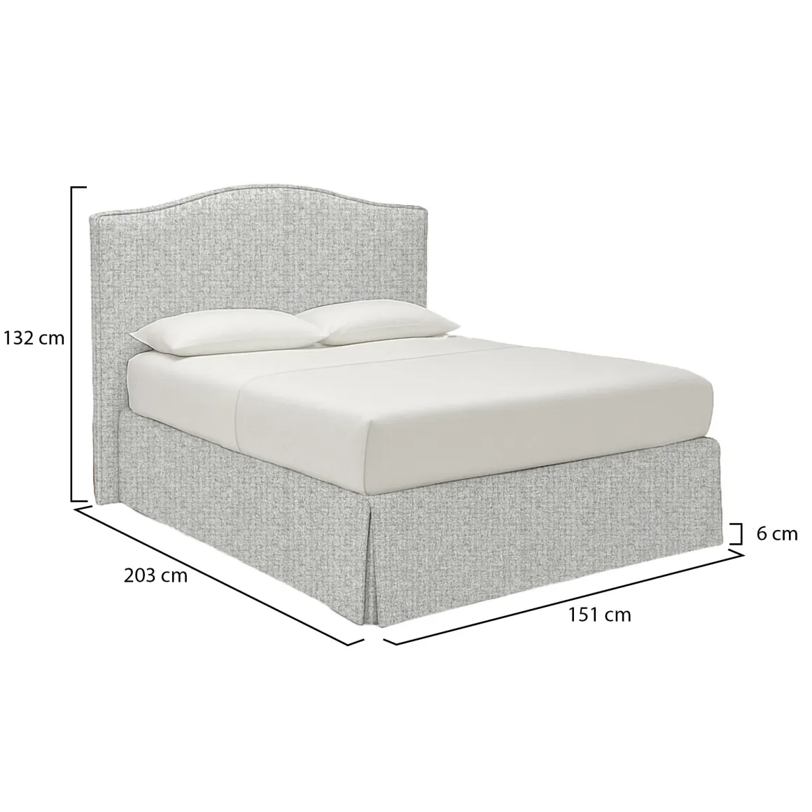 Letto Piazza e Mezza Grigio Chiaro Sfoderabile Contenitore, Dimensione Materasso 120x190 cm - Lavagna