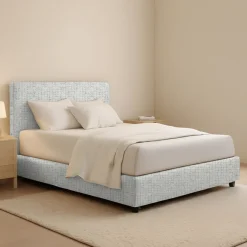 Letto Piazza e Mezza Grigio Chiaro Sfoderabile Contenitore, Dimensione Materasso 120x200 cm - Codevigo