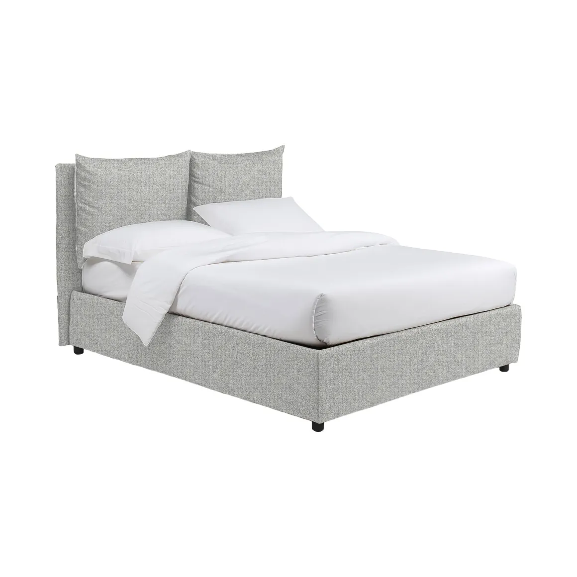 Letto Piazza e Mezza Grigio Chiaro Sfoderabile Contenitore, Dimensione Materasso 120x200 cm - Diamante