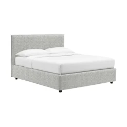 Letto Piazza e Mezza Grigio Chiaro Sfoderabile Contenitore, Dimensione Materasso 120x200 cm - Noceto