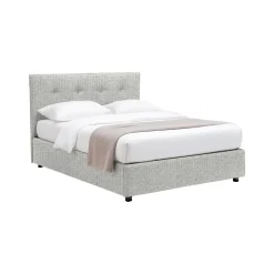 Letto Piazza e Mezza Grigio Chiaro Sfoderabile Contenitore, Dimensione Materasso 120x200 cm - Pollutri