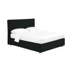 Letto Piazza e Mezza Grigio Scuro Sfoderabile Contenitore, Dimensione Materasso 120x190 cm - Cirie