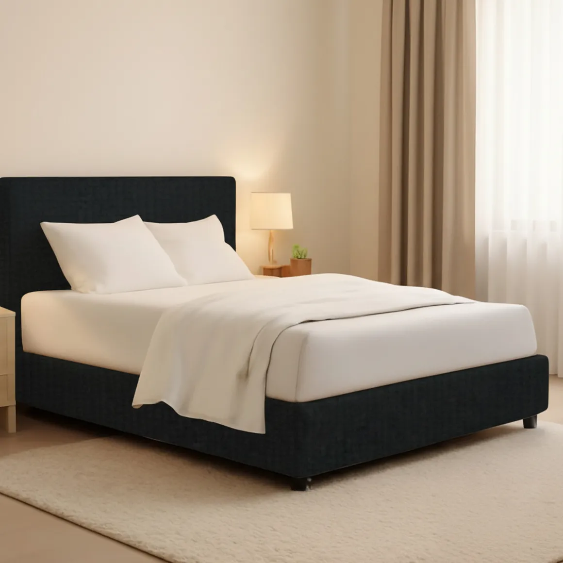 Letto Piazza e Mezza Grigio Scuro Sfoderabile Contenitore, Dimensione Materasso 120x200 cm - Codevigo