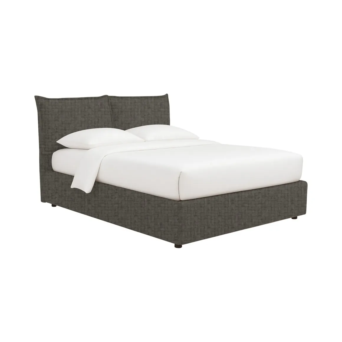 Letto Piazza e Mezza Grigio Tortora Sfoderabile Contenitore, Dimensione Materasso 120x190 cm - Rabbi