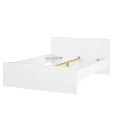 Letti Piazza E Mezza|Letti Piazza E Mezza > Dmora Letto piazza e mezza Gustava, 146x197 h80 cm, Bianco Bianco Lucido
