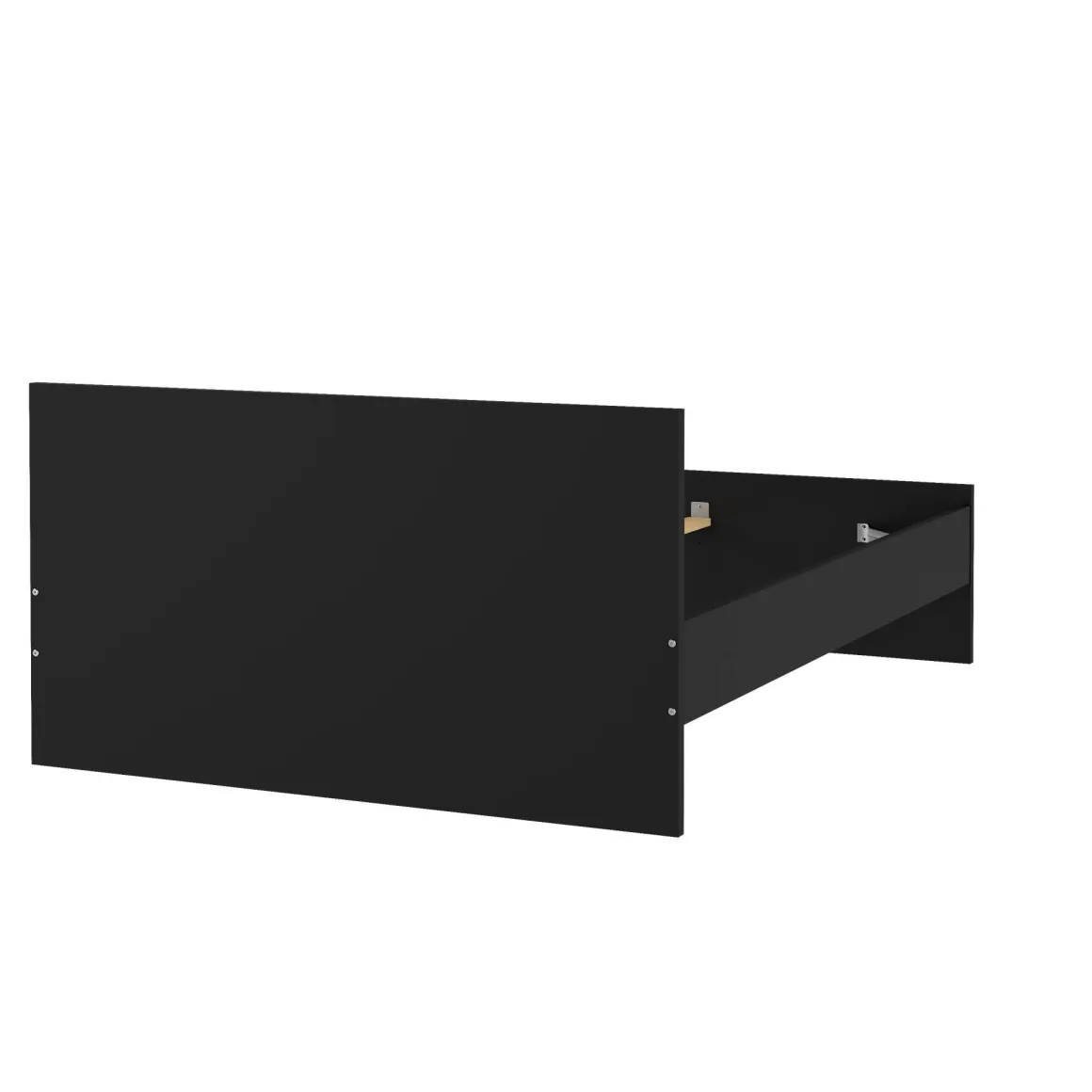 Letto piazza e mezza Gustava, 146x197 h80 cm, Nero