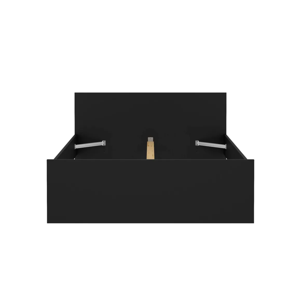 Letto piazza e mezza Gustava, 146x197 h80 cm, Nero