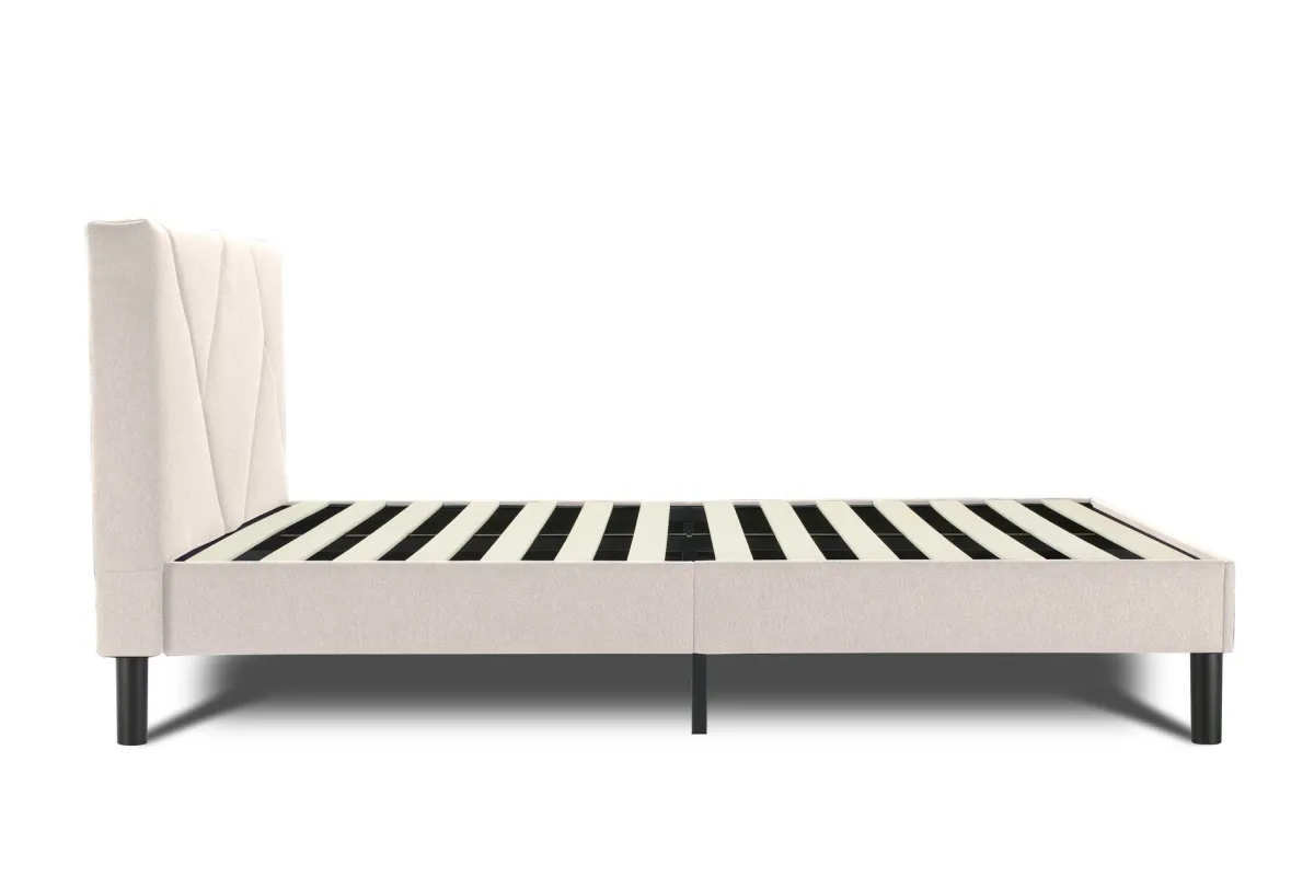 Letti Piazza E Mezza|Letti Piazza E Mezza > Dmora Letto piazza e mezza Hemera, 120x190 cm, Beige