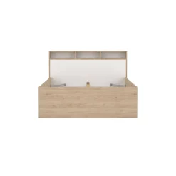 Letto piazza e mezza Jean, 206x150 h97 cm, Rovere e Bianco