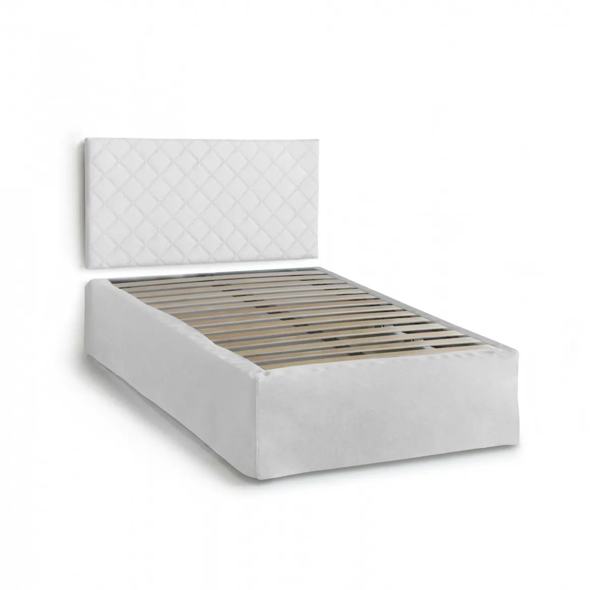 Letto piazza e mezza Opale, Cm 120x190, Bianco