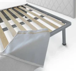 Letto piazza e mezza Opale, Cm 120x190, Bianco