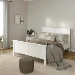 Letto piazza e mezza Saudel, 172x213 h110 cm, Bianco