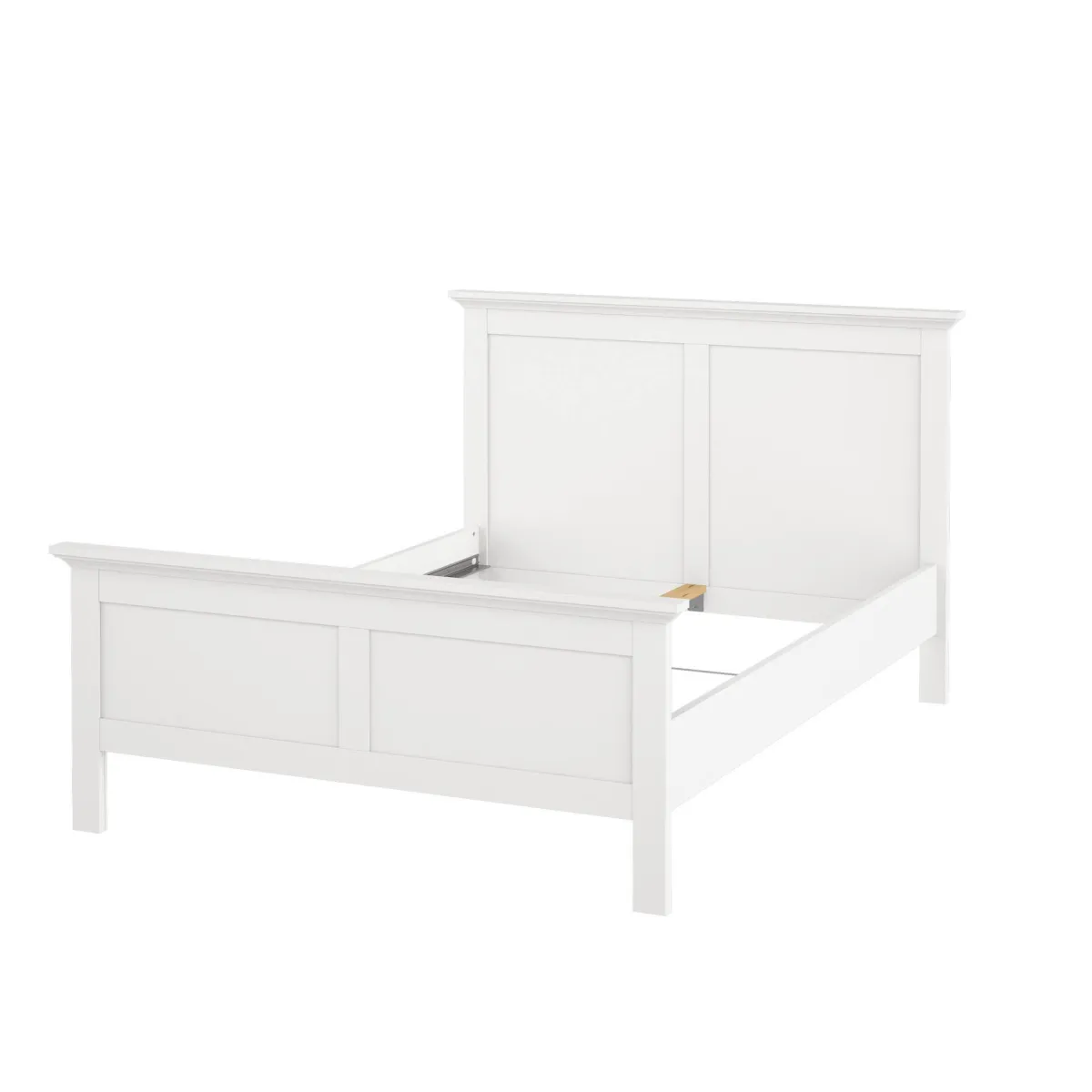 Letti Piazza E Mezza|Letti Piazza E Mezza > Dmora Letto piazza e mezza Umbert, 158x211 h110 cm, Bianco