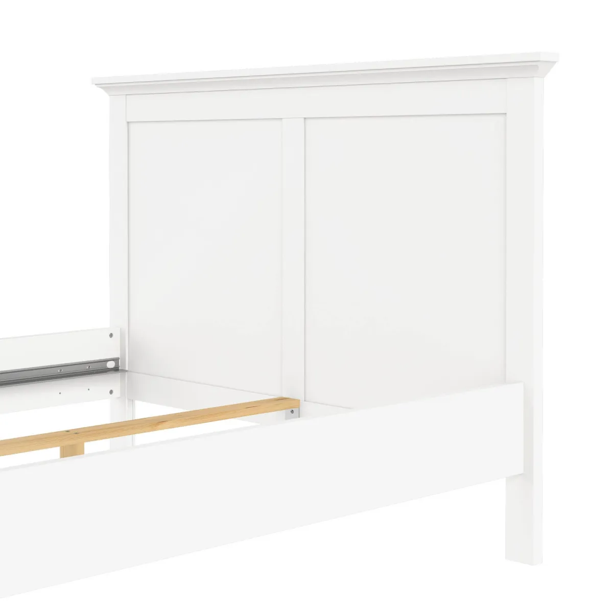 Letti Piazza E Mezza|Letti Piazza E Mezza > Dmora Letto piazza e mezza Umbert, 158x211 h110 cm, Bianco