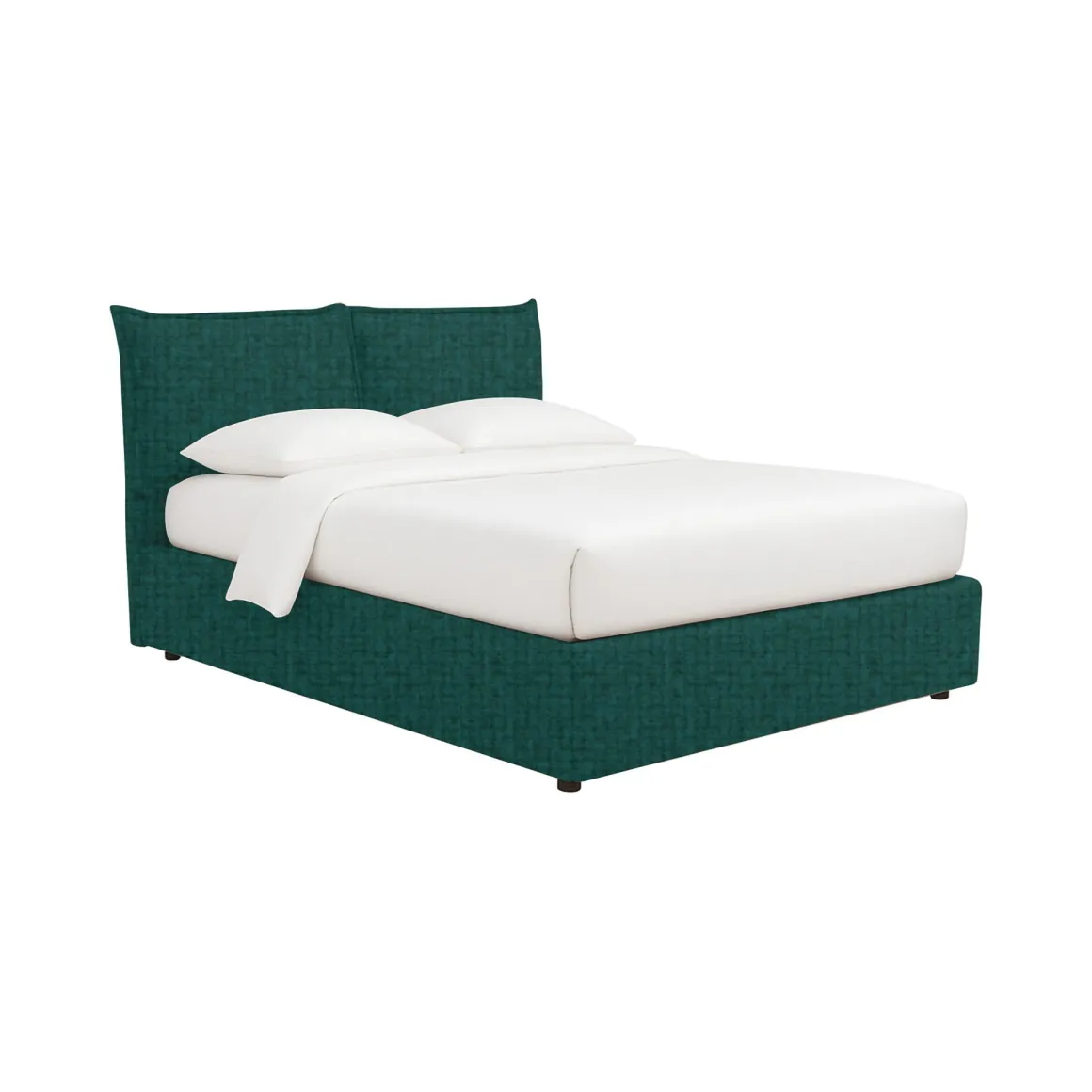 Letto Piazza e Mezza Verde Petrolio Sfoderabile Contenitore, Dimensione Materasso 120x190 cm - Rabbi