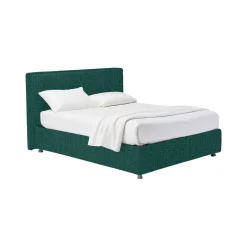 Letto Piazza e Mezza Verde Petrolio Sfoderabile Contenitore, Dimensione Materasso 120x200 cm - Codevigo