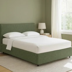 Letto Piazza e Mezza Verde Sfoderabile Contenitore, Dimensione Materasso 120x190 cm - Cirie