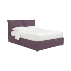Letto Piazza e Mezza Viola Lilla Sfoderabile Contenitore, Dimensione Materasso 120x190 cm - Rabbi
