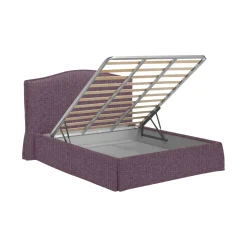 Letti Piazza E Mezza|Letti Piazza E Mezza > Dmora Letto Piazza e Mezza Sfoderabile Contenitore, Dimensione Materasso 120x200 cm - Pogno Viola Lilla
